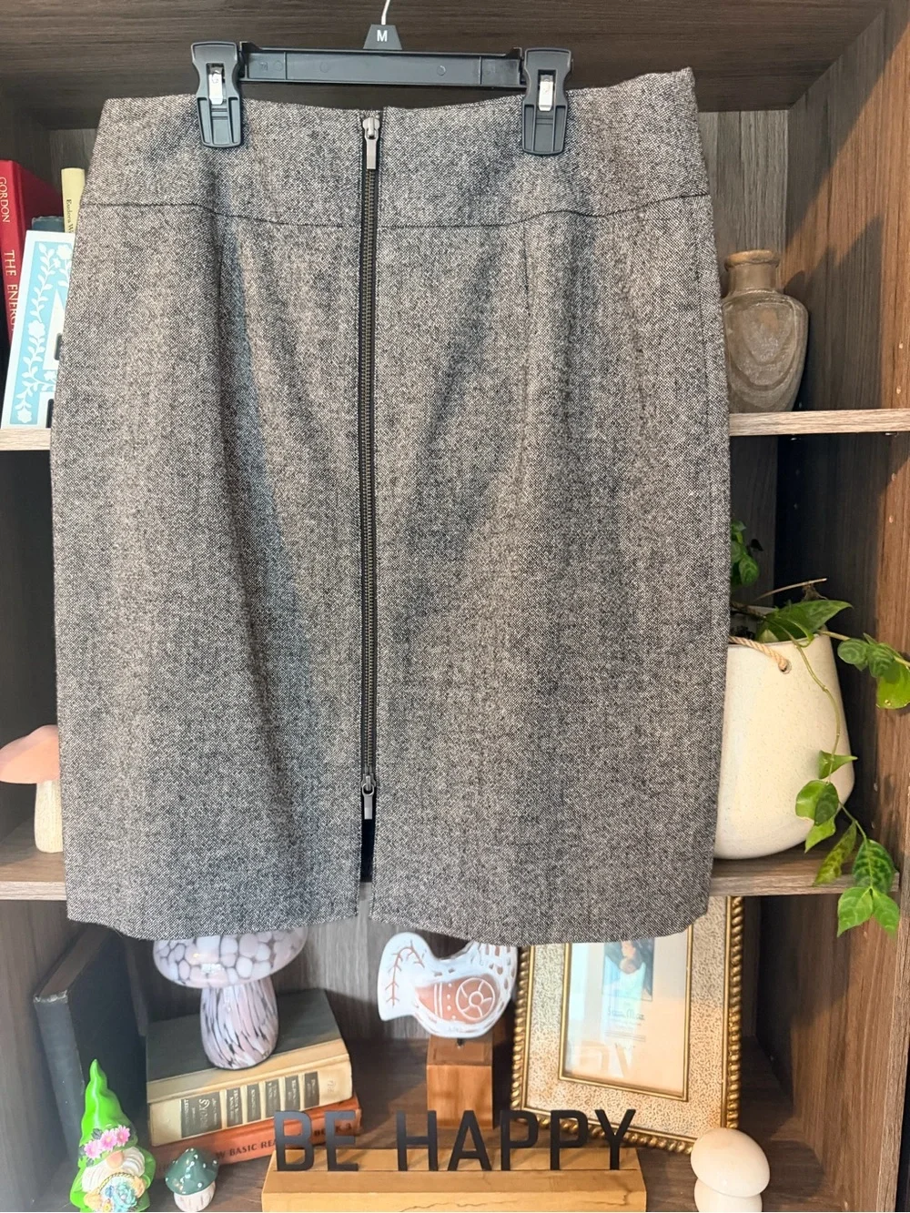 Banana Republic Gray Tweed Pencil Skirt